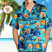 Benutzerdefinierte Gesicht Hawaiihemd Herren Kurzarm Aloha Beach Shirt für Herren