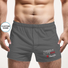 Mehrfarbige Boxershorts Mit Individuellem Namen „i Licked It“, Personalisiertes Foto-unterwäschegeschenk Für Ihn
