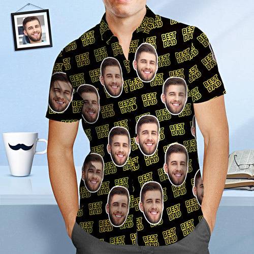 Benutzerdefiniertes Gesicht Hawaii-hemd Bester Papa, Personalisiertes Vatertags-shirt-geschenk Für Papa - MyFaceBoxerDE