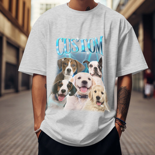 Personalisiertes Foto-vintage-t-shirt, Personalisiertes Namens-t-shirt, Haustier-geschenke, Hund - MyFaceBoxerDE