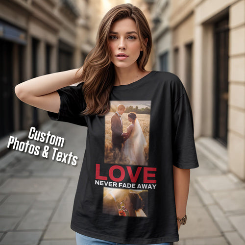 Personalisiertes Foto-vintage-t-shirt, Personalisiertes Foto-mode-rap-t-shirt Mit Text, Geschenk Für Ihn - MyFaceBoxerDE