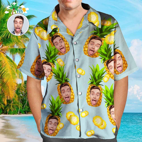 Benutzerdefinierte Face Shirt Herren All Over Print Hawaiihemd Fresh Style