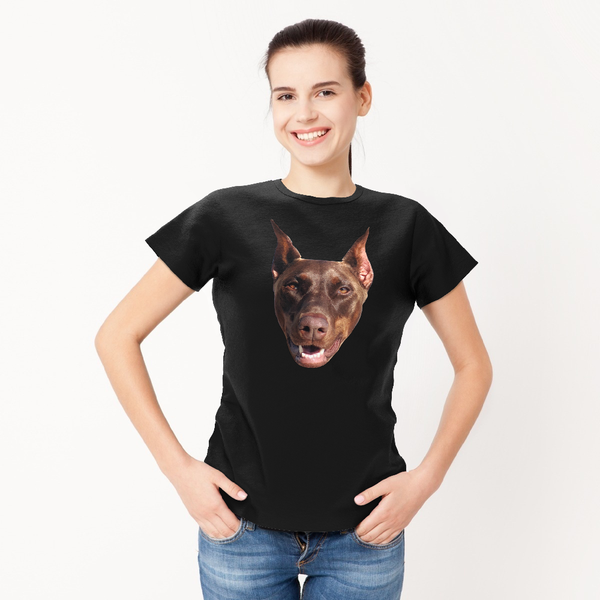 Benutzerdefinierte Gesicht lustige Hund T-Shirt Haustier