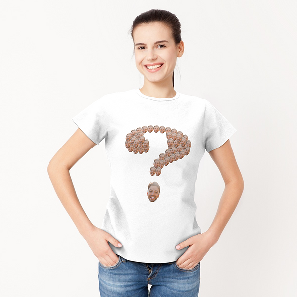 Benutzerdefiniertes Gesicht Fragezeichen T-Shirt