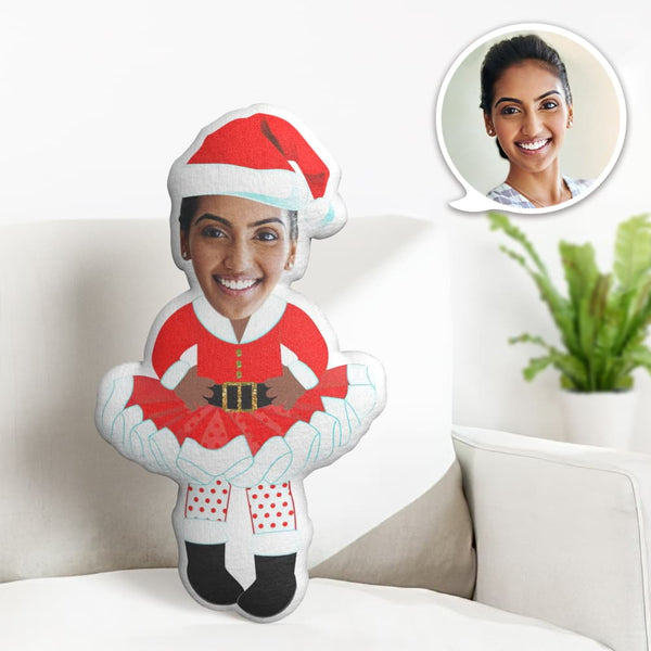 Personalisiertes Gesichtskissen Personalisiertes Fotokissen Polka Dot Weihnachtsrock Minime Kissen Geschenke Für Weihnachten - MyFaceBoxerDE