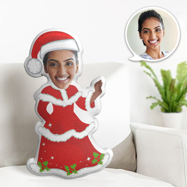 Personalisiertes Gesichtskissen Mein Gesichtskissen Weihnachtskleid Minime Kissen Geschenke Für Weihnachten - MyFaceBoxerDE