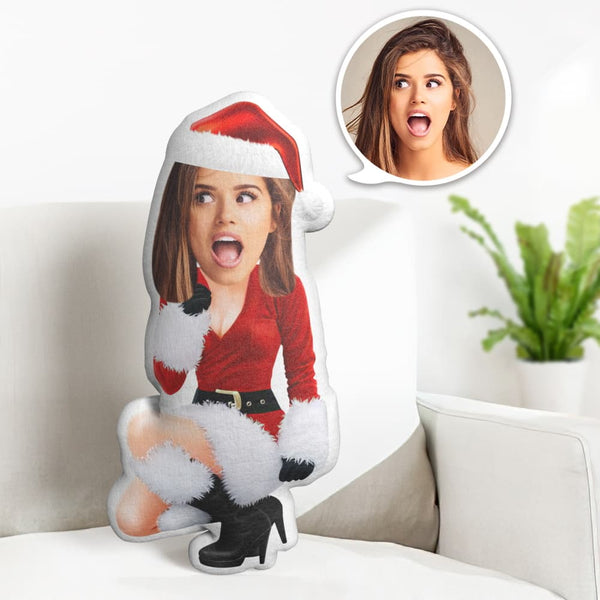 Personalisiertes Gesichtskissen Personalisiertes Fotokissen Weihnachten Schwarze Absätze Minime Kissen Geschenke Für Weihnachten - MyFaceBoxerDE