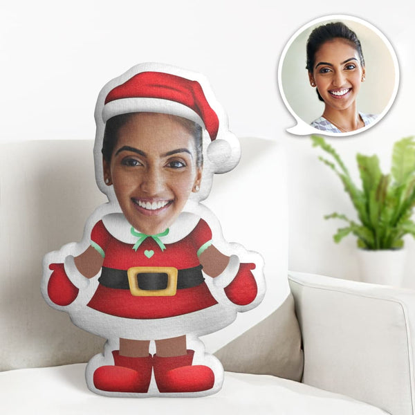 Personalisiertes Gesichtskissen Personalisiertes Fotokissen Kurzarm Weihnachtsrock Minime Kissen Geschenke Für Weihnachten - MyFaceBoxerDE