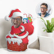 Personalisiertes Gesichtskissen Personalisiertes Fotokissen Schornsteingeschenk Weihnachtsmann Minime Kissen Geschenke Für Weihnachten - MyFaceBoxerDE