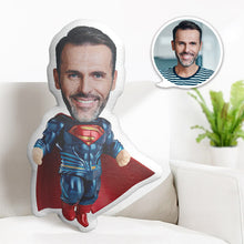 Personalisiertes Gesichtskissen Personalisiertes Fotokissen Muscle Blue Superman Minime Pillow Geschenke Für Ihn - MyFaceBoxerDE