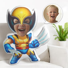 Benutzerdefiniertes Gesichtskissen Personalisiertes Fotokissen Wolverine Minime Kissengeschenke Für Kinder - MyFaceBoxerDE