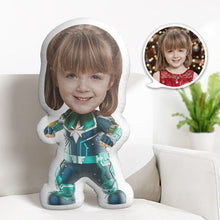 Personalisiertes Gesichtskissen Personalisiertes Fotokissen Blau Wonder Woman Minime Kissen Geschenke Für Kinder - MyFaceBoxerDE