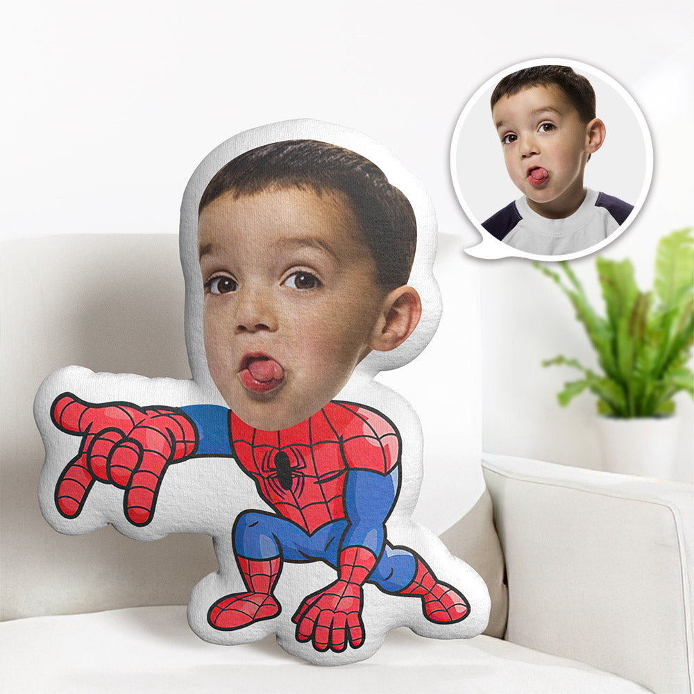 Benutzerdefiniertes Gesichtskissen Personalisiertes Fotokissen Launch Spider-man Minime Kissen Geschenke Für Kinder - MyFaceBoxerDE