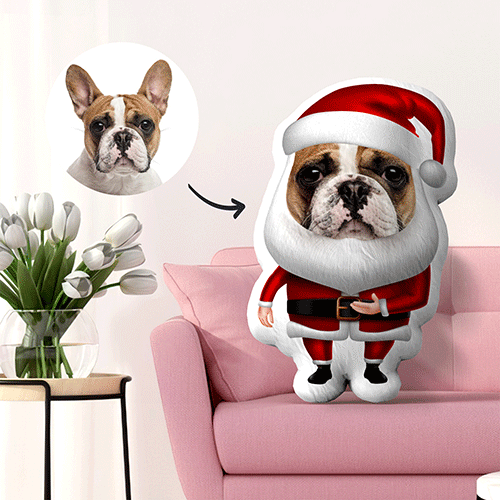 Weihnachtsgeschenke Benutzerdefiniertes Haustier-Fotokissen 3D-Porträtkissen