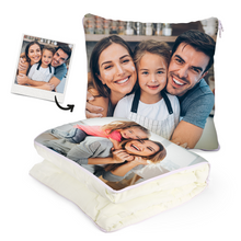 Benutzerdefinierte Familienfoto Quillow - Multifunktionales Wurfkissen und Quilt 2 in 1 - 47.25"x55.10"