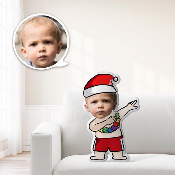 Personalisiertes Gesicht Minime Dekokissen Einzigartiges Benutzerdefiniertes Santa Minime Dekokissen Geben Sie Ihrem Kind Das Sinnvollste Geschenk - MyFaceBoxerDE