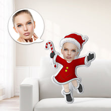 Benutzerdefinierte Magische Santa Minime Dekokissen Personalisierte Schöne Weihnachtsmädchen Mit Zauberstab Santa Dekokissen - MyFaceBoxerDE