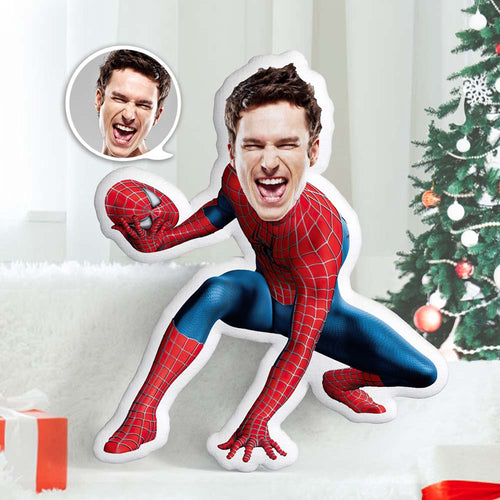 Weihnachtsgeschenke Benutzerdefiniertes Körperkissen Spiderman Personalisierter Spiderman-plüsch, Der Die Maske Für Den Sieg Abnahm - MyFaceBoxerDE
