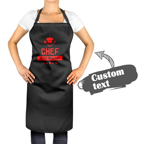 Benutzerdefinierte Küche Kochschürze mit Ihrem Namen, Chef und fünf Sterne