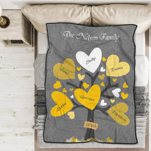 Personalisierte 3 Namen Decke Vlies Decke Liebe Familie Baum