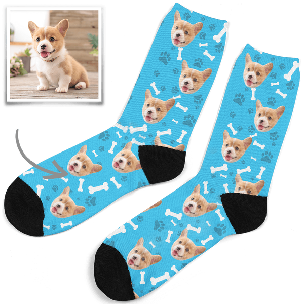Foto Socken Benutzerdefinierte Hunde Gesichts Socken Avec Texte