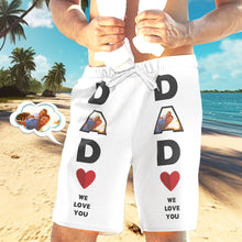 Badehose Mit Individuellem Gesicht, Personalisierte Strandshorts, Lässige Herren-shorts, Papa, Wir Lieben Dich - MyFaceBoxerDE