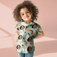 Benutzerdefiniertes Gesicht-Shirt Damen und Kinder Hawaiian Shirts Kurzarm Shirt Muttertagsgeschenk Ananas