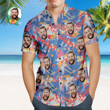 Custom Face Hawaiian Shirt Flower Clusters Personalisiertes Shirt Mit Ihrem Foto - MyFaceBoxerDE