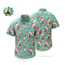 Benutzerdefiniertes Gesicht Hawaiihemd Personalisierte Foto Weihnachtshemden Lustiges Geschenk Für Männer - MyFaceBoxerDE
