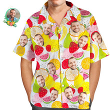Custom Face Herren All Over Print Aloha Hawaiihemd Sommerfrüchte - MyFaceBoxerDE