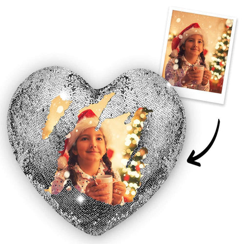 Benutzerdefinierte Herz Pailletten Kissen Weihnachtsgeschenke