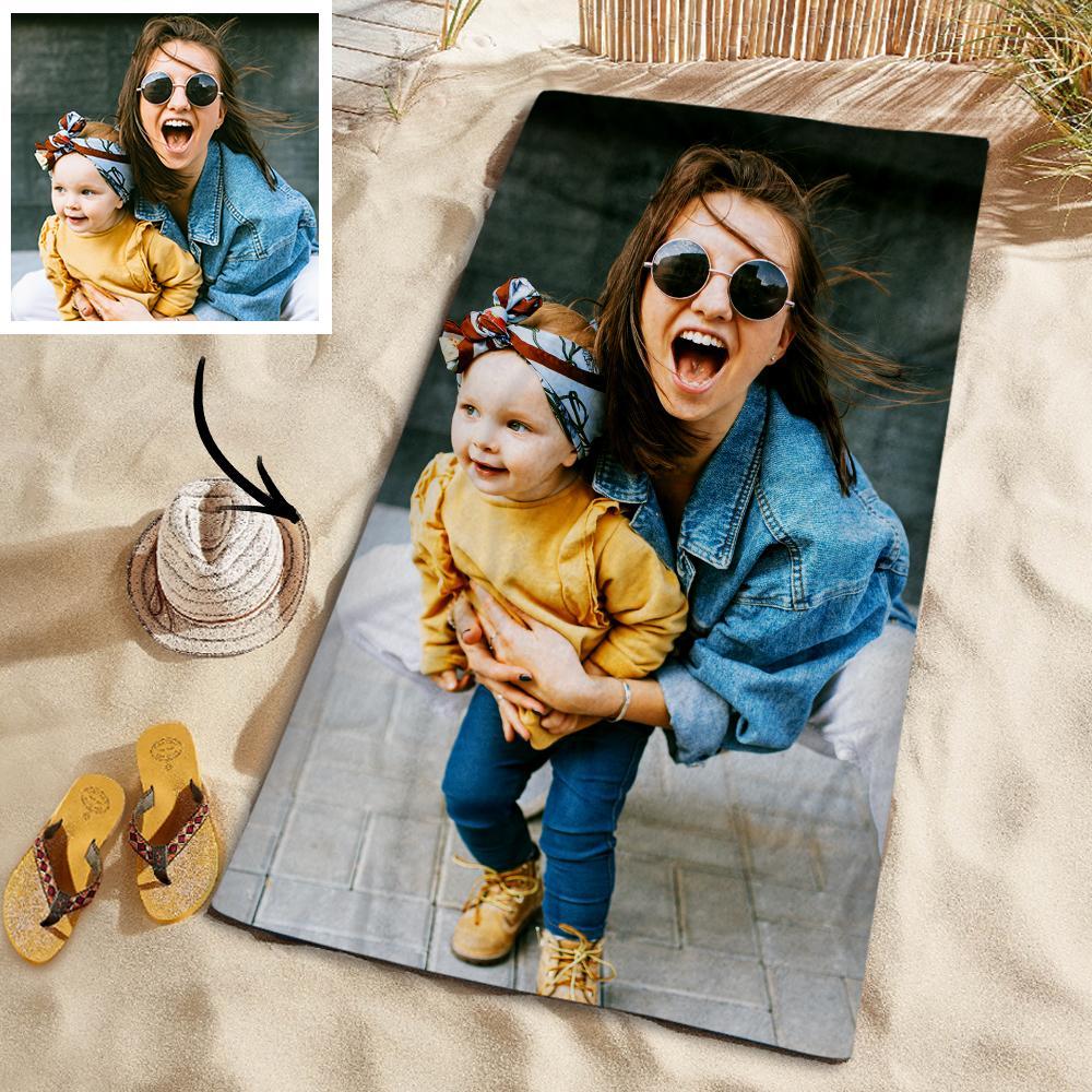 Personalisiertes Foto Personalisiertes Strandtuch Geschenk PoolTowel für Familie