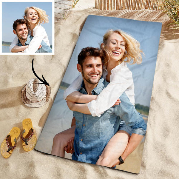 Personalisiertes Foto Personalisiertes Strandtuch Geschenk PoolTowel für Hochzeitstag