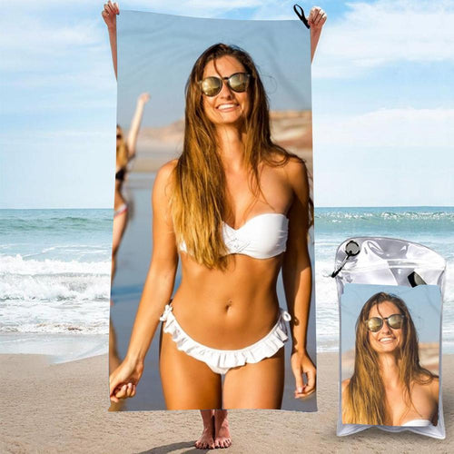 Personalisierte Badetücher Individuell bedruckte Strandtücher Schnelltrocknende ultrafeine Faser für ihre sexy Frauen