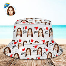 Custom Your Photo Face And Pet Summer Bucket Hat Fisherman Hat - Pizza