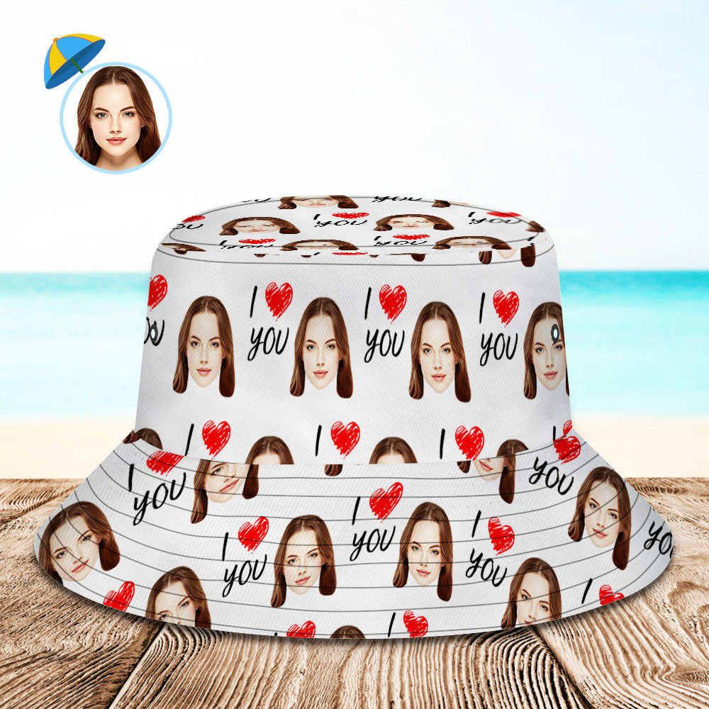 Custom Your Photo Face And Pet Summer Bucket Hat Fisherman Hat - Pizza