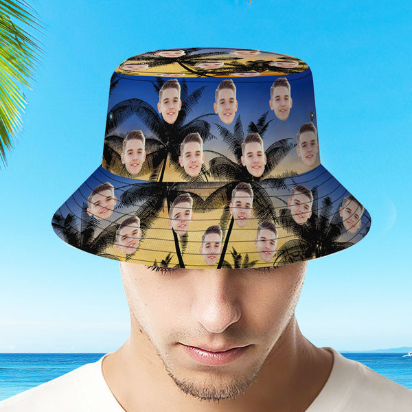 Custom Leaves Hawaiian Fisherman Hat Bucket Hat Beach Sports Hat