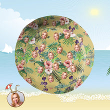 Benutzerdefinierte Eimer Hut Personalisiertes Gesicht als Allover-Print Tropischer Blumendruck Hawaiischer Fischerhut- Gelb