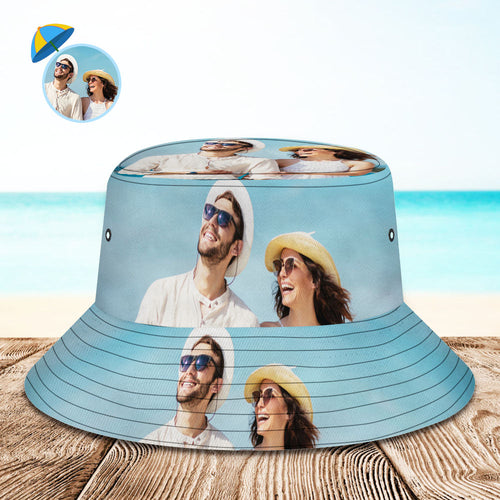 Benutzerdefinierte Eimer Hut Foto Eimer Hut personalisieren breiter Krempe Outdoor Sommer Cap Wandern Strand Sport Hüte Geschenk für Liebhaber