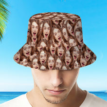 Benutzerdefinierte Eimer Hut Unisex Gesicht Mash Eimer Hut personalisieren breiter Krempe im Freien Sommer Kappe Wandern Strand Sport Hüte Geschenk für Liebhaber
