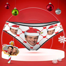 Custom Face Unterwäsche Mit Boyfriend Picture Personalisierte Weihnachtsmütze Muster Damen Shorts - MyFaceBoxerDE