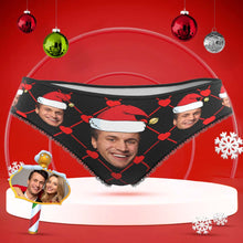Custom Face Unterwäsche Mit Boyfriend Picture Personalisierte Weihnachtsmütze Muster Damen Shorts - MyFaceBoxerDE