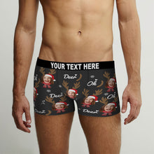 Kundenspezifische Gesichts-boxershorts Personalisierte Herrenshorts Mit Foto-weihnachtsren - MyFaceBoxerDE