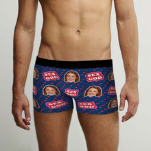 Benutzerdefinierte Gesichts-boxershorts, Personalisierte Herrenshorts Mit Foto – Sex God - MyFaceBoxerDE