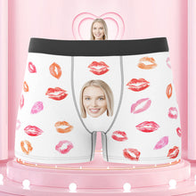 Benutzerdefinierte Gesichts-boxershorts, Bunter Lippenstift Der Liebe, Personalisiertes Foto-unterwäsche-geschenk Für Ihn - MyFaceBoxerDE