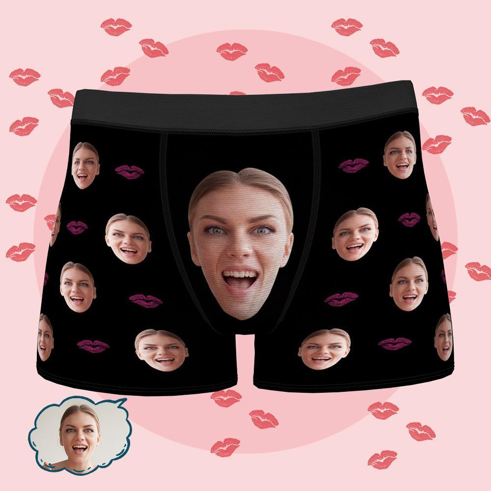 Personalisiertes lustiges Gesicht Custom Boxer Geschenk für ihn Unterwäsche mit Multi Face Foto