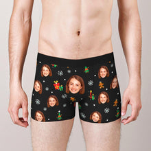 Benutzerdefinierte lustiges Gesicht Boxershorts personalisierte Foto Unterwäsche Weihnachtsgeschenk für Männer