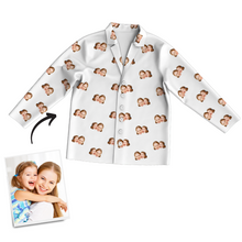 Muttertagsgeschenke - Mehrfarbige benutzerdefinierte Foto Langarm Pyjamas Nachtwäsche Nachtwäsche