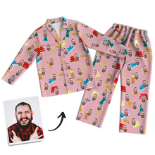 Mehrfarbige benutzerdefinierte Foto Langarm Pyjamas Nachtwäsche - Vatertagsgeschenke