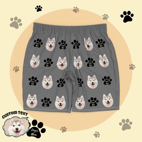 Benutzerdefinierte Hundegesicht Kurzarm und Hosen Pyjamas mit Hundenamen